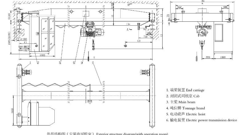 32噸電動式單梁起重機性能參數